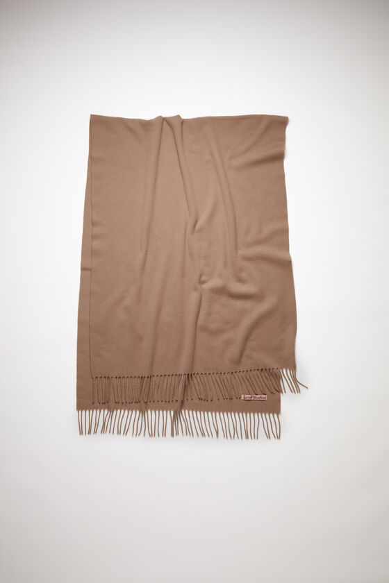 (image for) High-Quality Fringe wool scarf - oversized